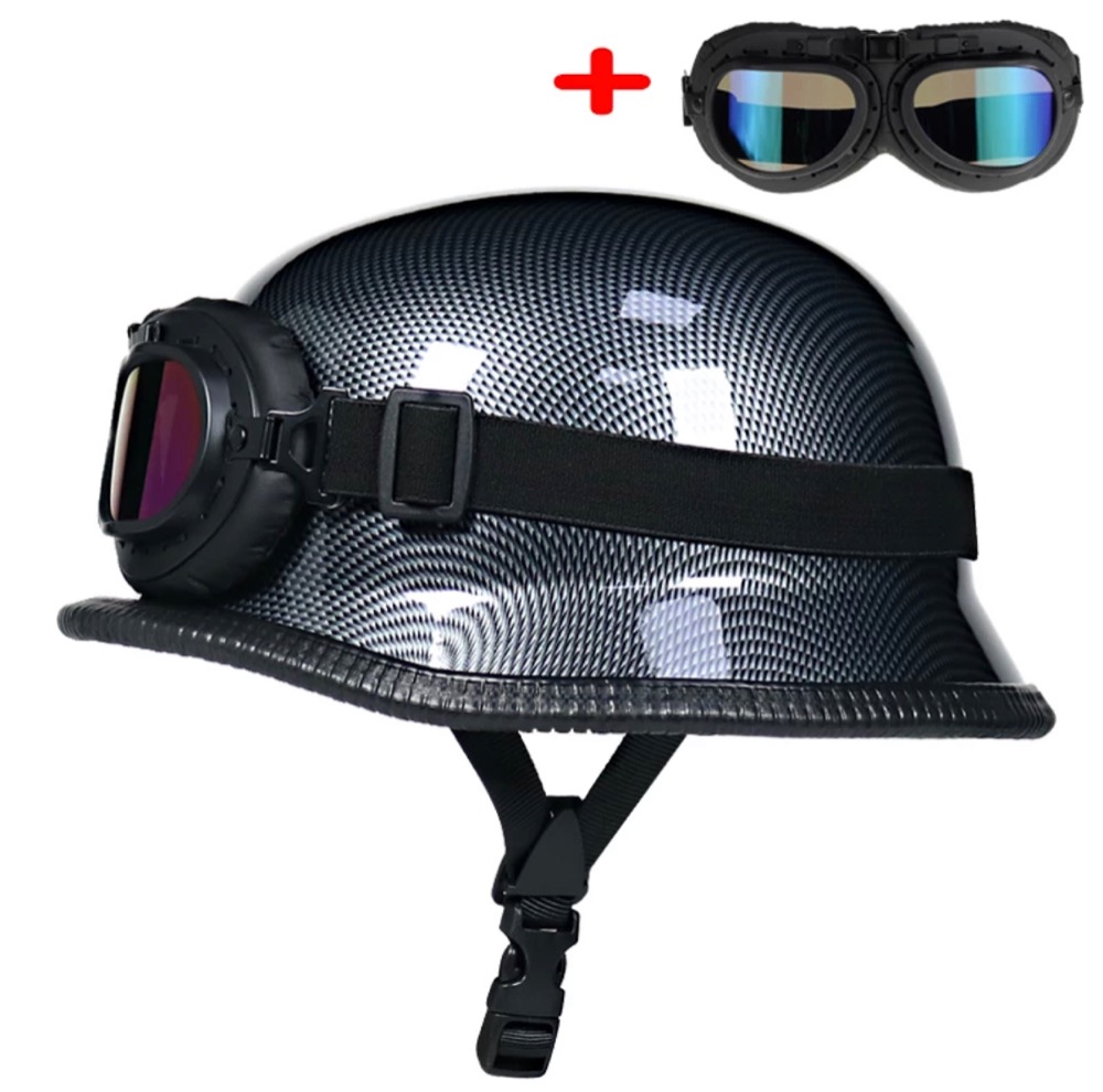 Moto helma německá + brýle karbon