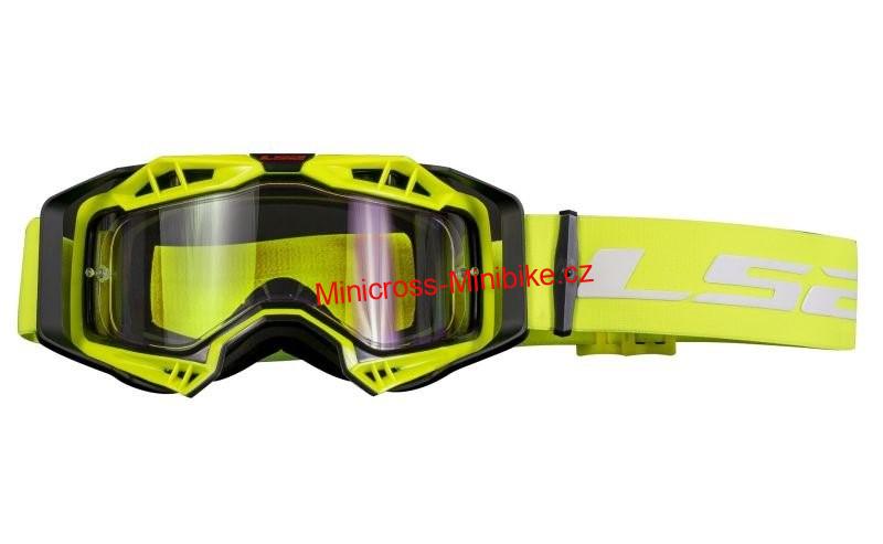 Brýle pro motokros LS2 Aura žluté čiré sklo