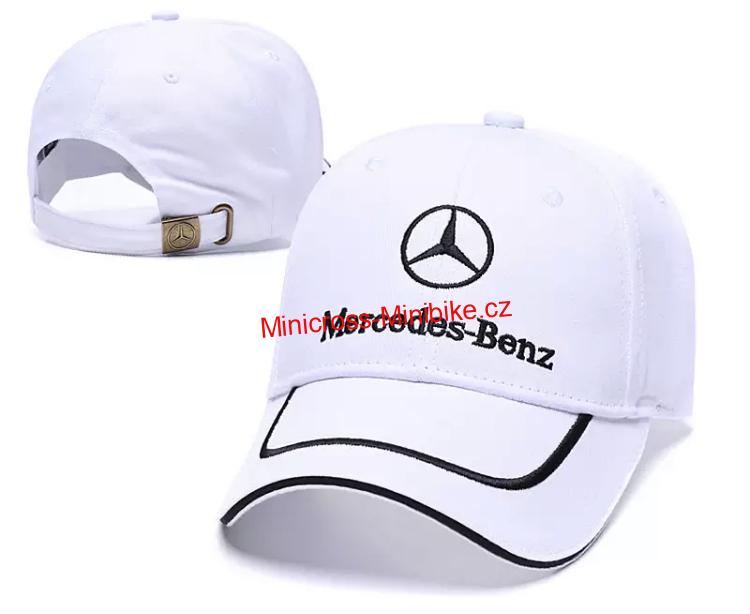 Čepice s kšiltem Mercedes bílá