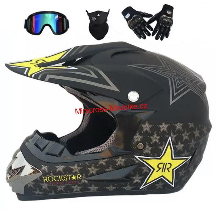 Krosová moto helma Rockstar SET