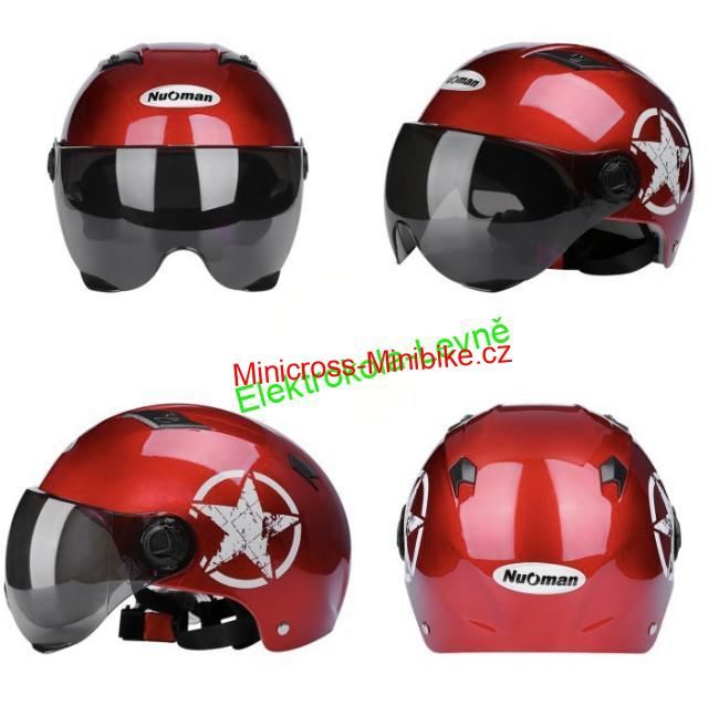 Moto helma STAR červená