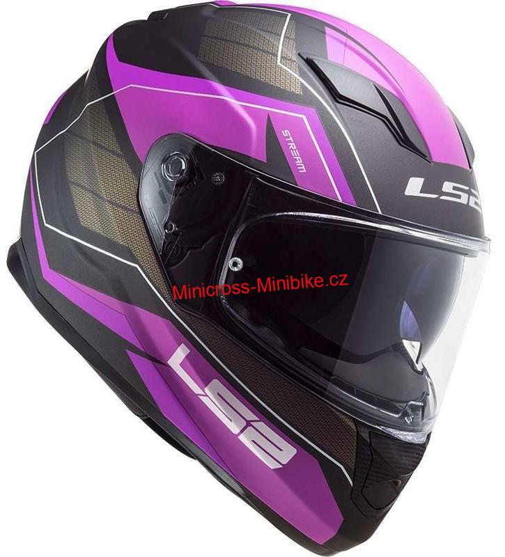 Integrální moto přilba LS2 FF320 Stream Evo Mercury titan purple