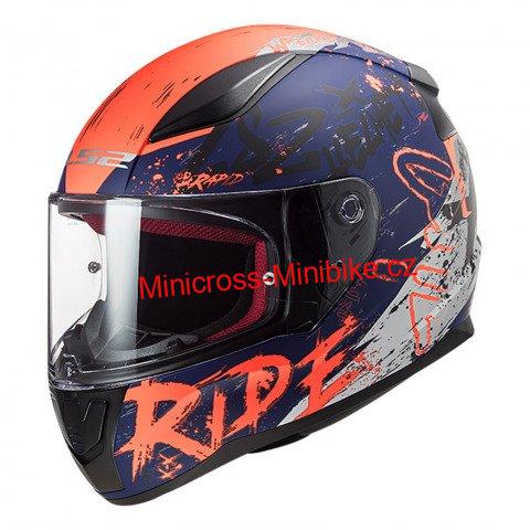 Intagrální moto helma LS2 FF353 Rapid Naughty matt orange blue
