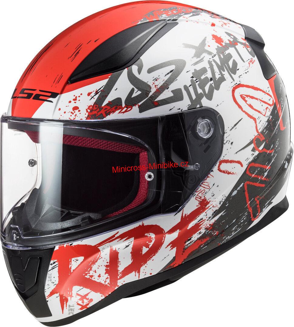 Integrální moto helma LS2 FF353 Rapid Naughty red white