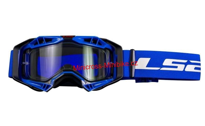 Brýle pro motokros LS2 Aura modré čiré sklo