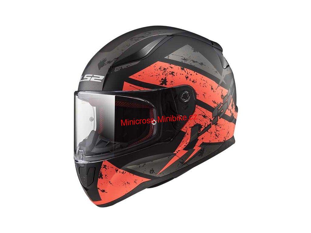 Integrální moto helma LS2 FF353 Rapid Deadbolt b/orange