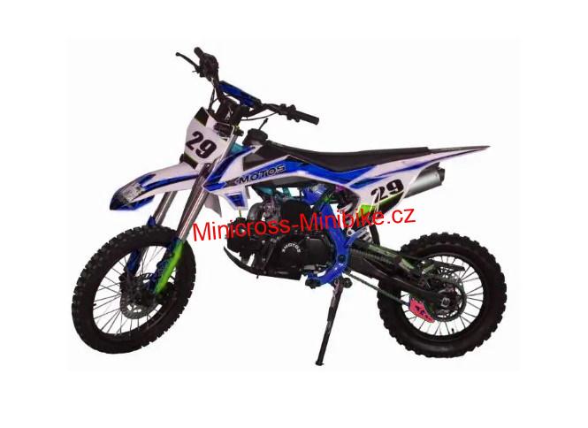 Pitbike XB29 125cc 4T el.start modrý