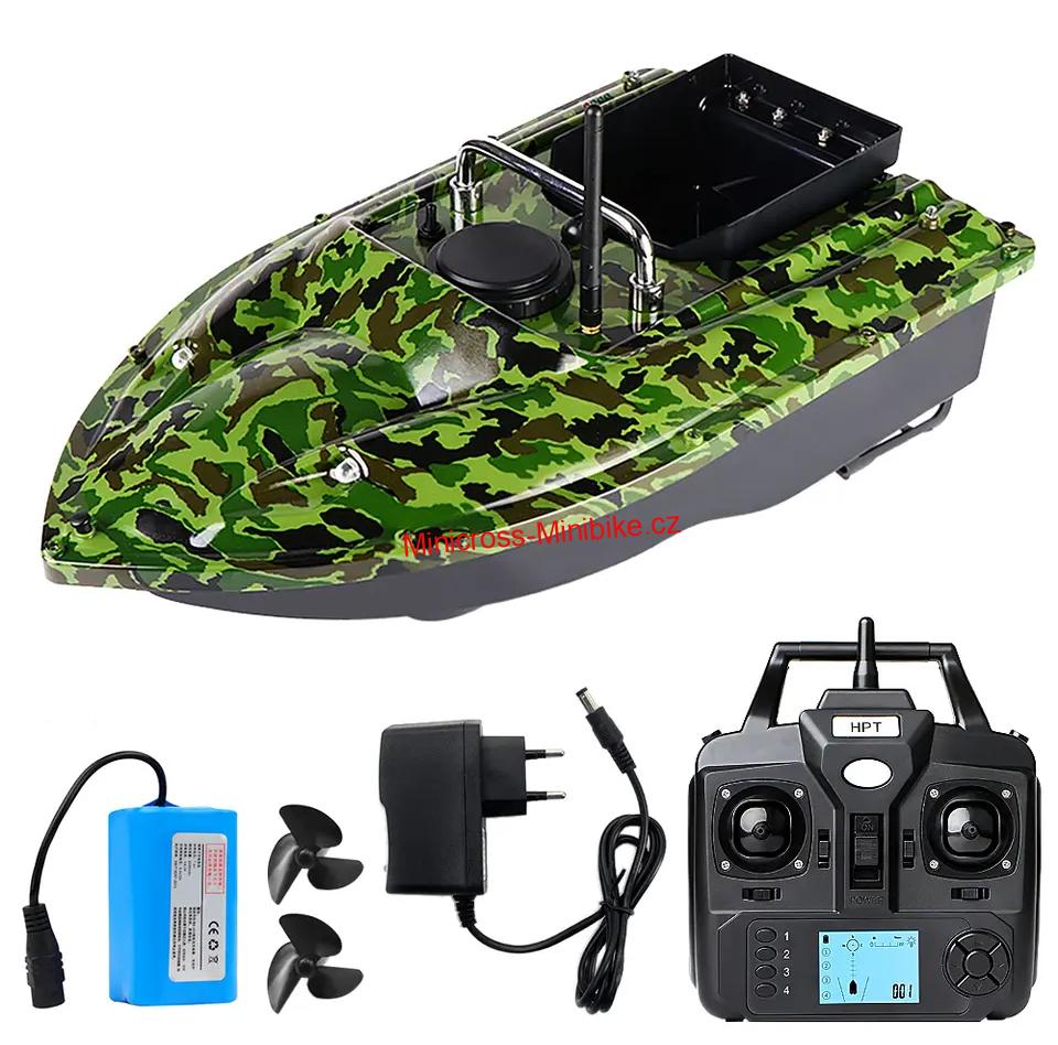 Zakrmovací lodíčka pro rybáře s GPS Camo