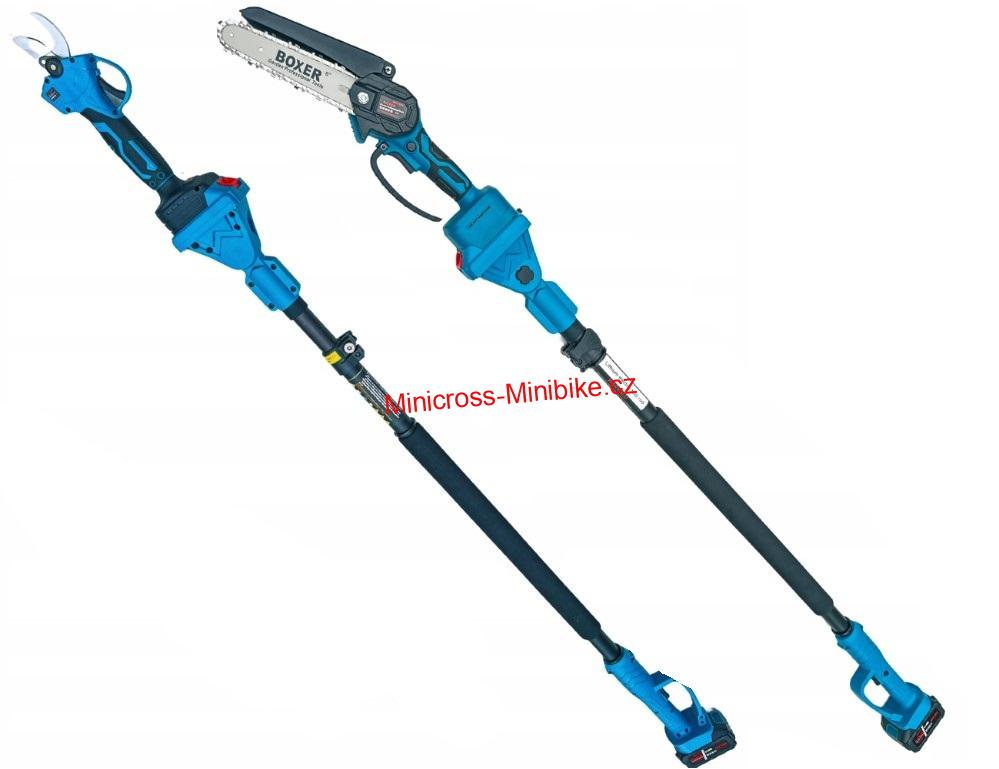 Zahradní AKU nůžky + pila 6" teleskopická 21V