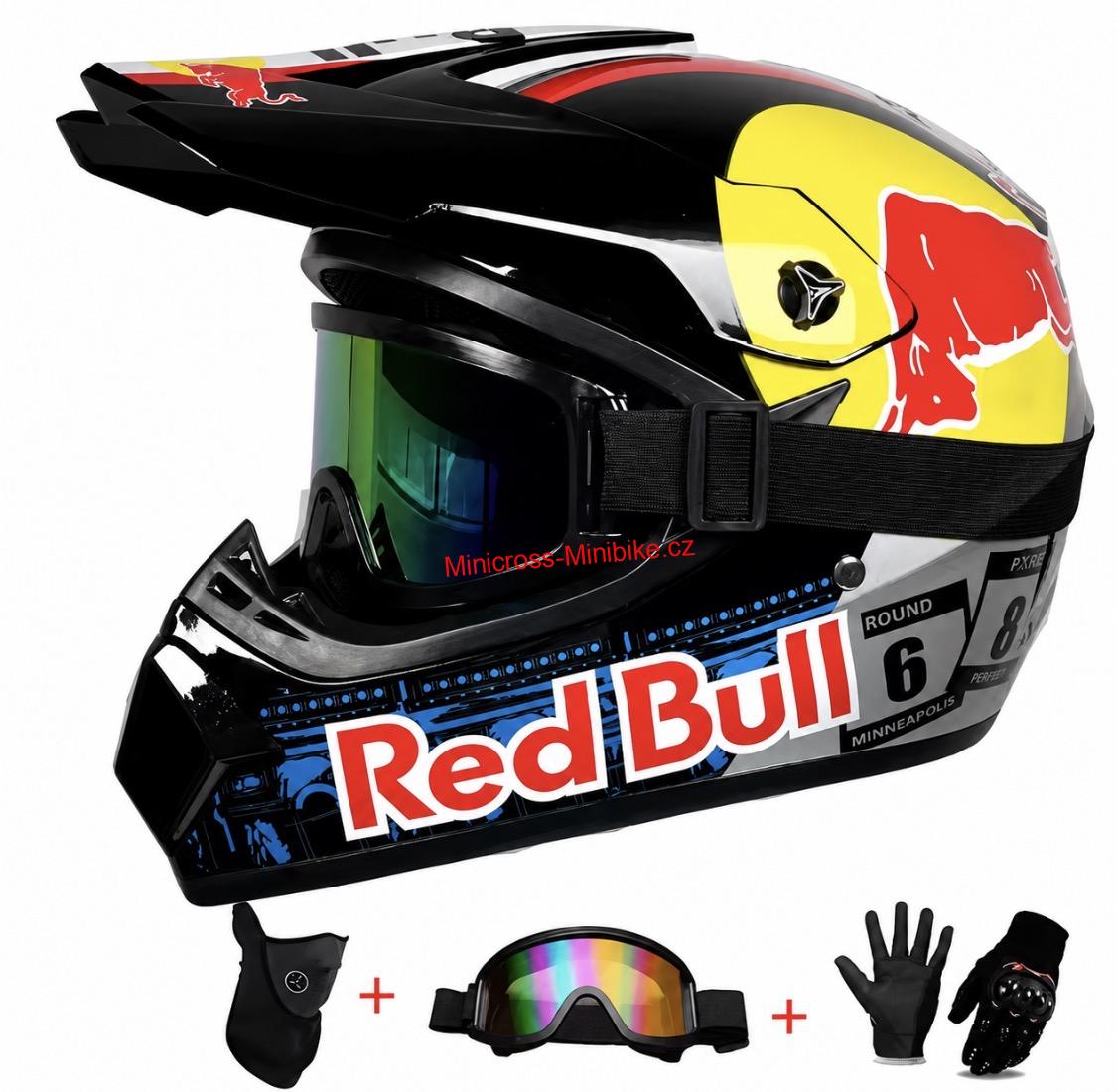 Krosová moto helma RedBull SET