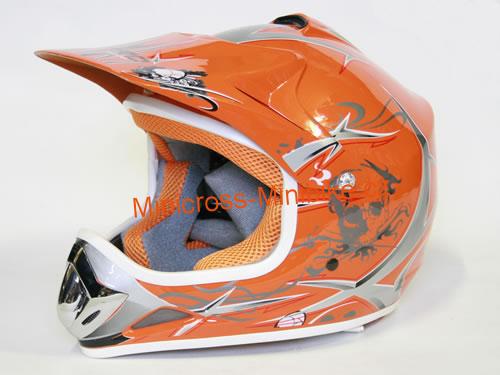 Dětská moto helma oranžová