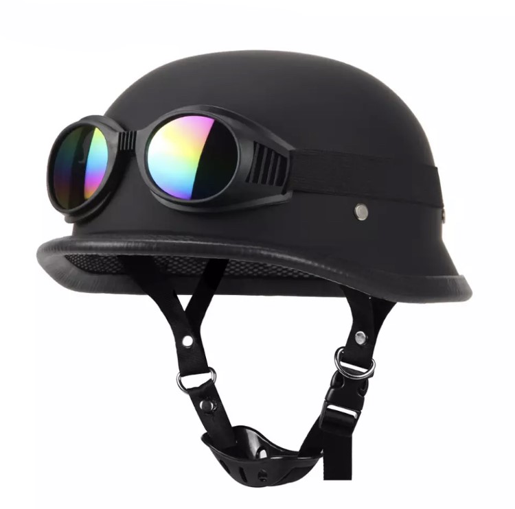 Retro helma německá + brýle černá