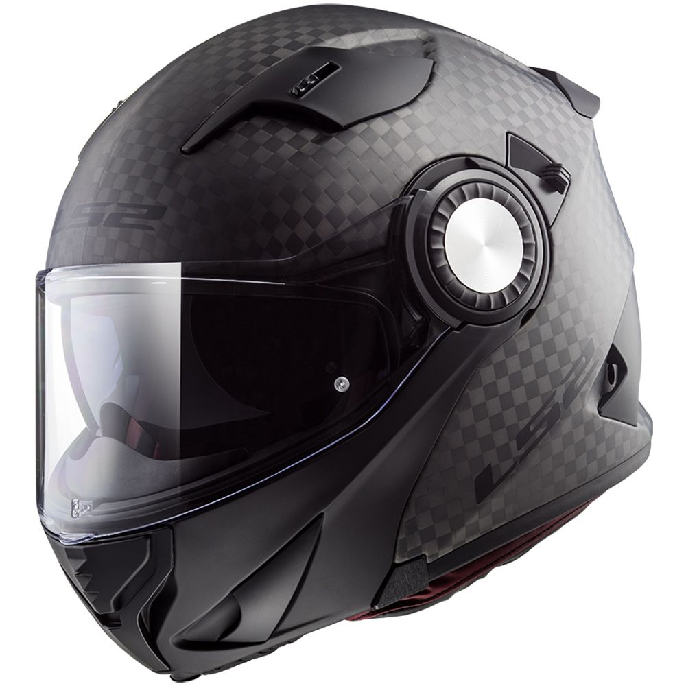 Výklopná integrální moto přilba LS2 FF313 Vortex Solid carbon