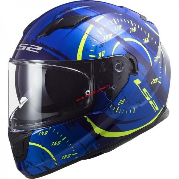 Integrální moto helma LS2 Stream Evo Tacho blue H-V yellow