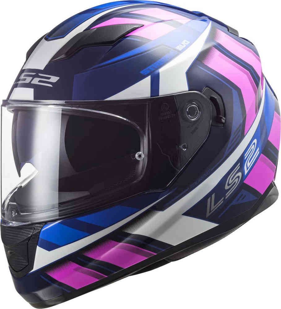 Integrální moto helma LS2 FF320 Stream Loop blue fluo pink