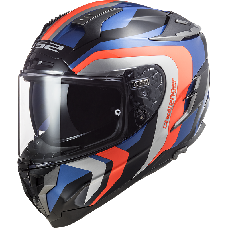 Integrální moto přilba LS2 FF327 Challenger Galactic blue/orange