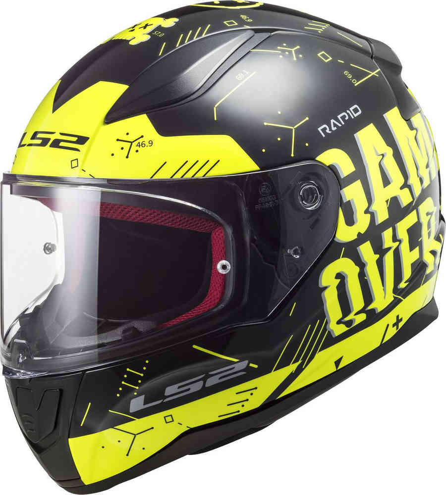 Intagrální moto helma LS2 FF353 Rapid Player H-V black with yellow