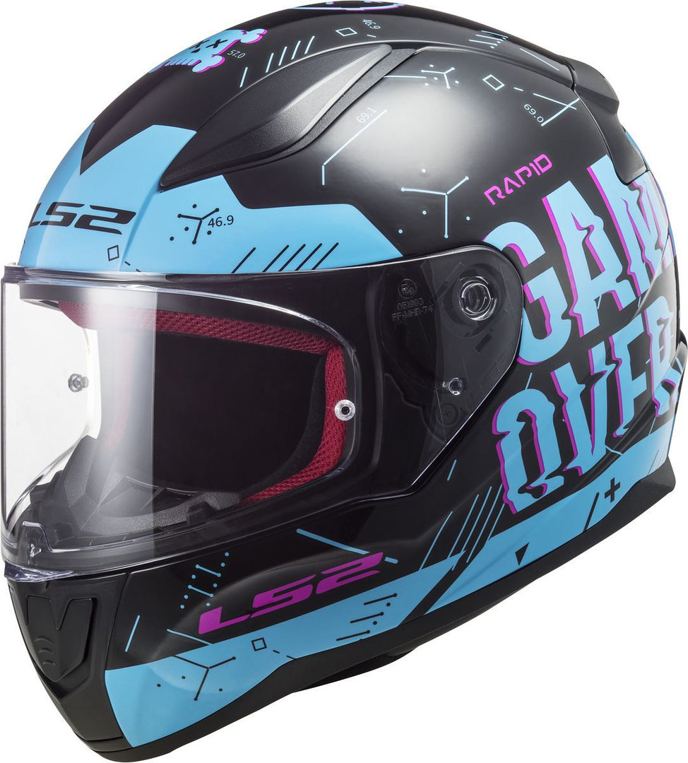 Intagrální moto helma LS2 FF353 Rapid Player black blue