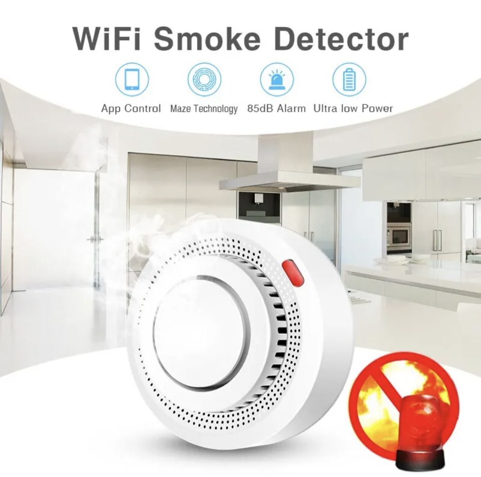 WIFI senzor detekce kouře a požáru TUYA
