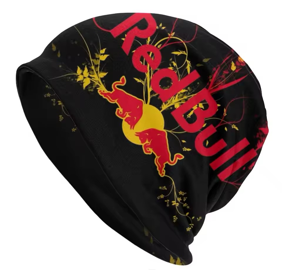 Červeno-černá tenká RedBull čepice