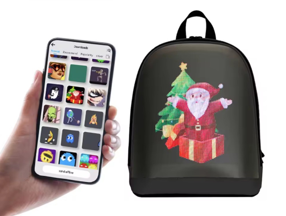 LCD batoh s mobilní aplikací