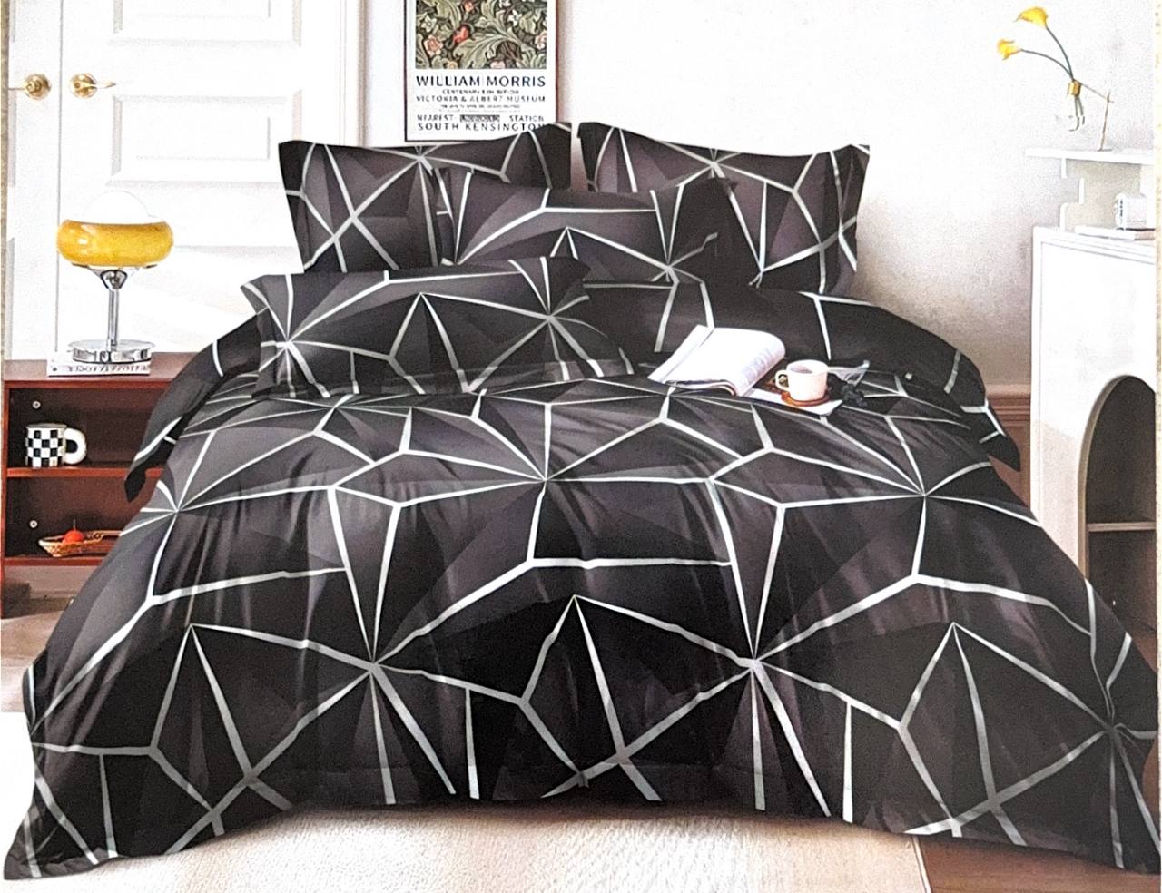 Manželská bavlněná sada ložního povlečení 7ks bílá pro postel 220x240cm