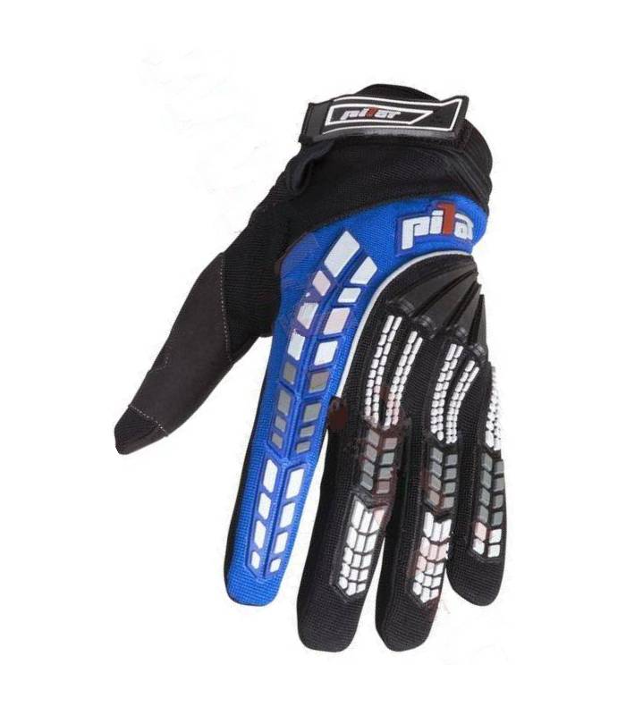 Dětské moto rukavice Pilot blue